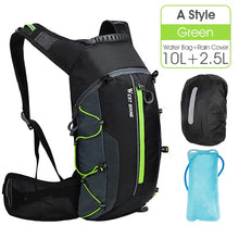 Load image into Gallery viewer, Hydration Backpack 10L Ultra Lightweight with 2L Hydration bladder and Rain cover